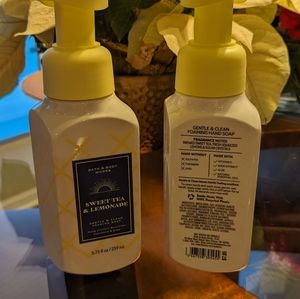 Bath Body Works Sweet Tea & Lemonade Foaming Soap 2 bottles NEW
